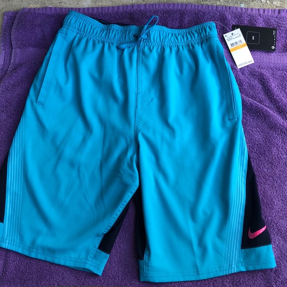 pink nike swim shorts